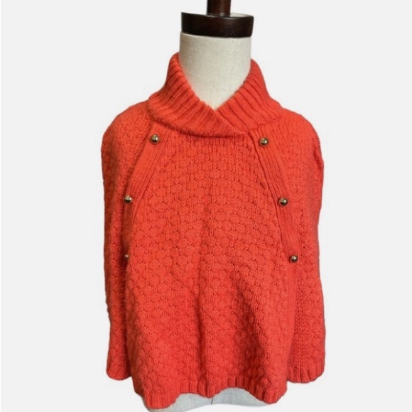 Adorable Girl’s Orange Shawl made from Janie and Jack - Picture 2 of 6